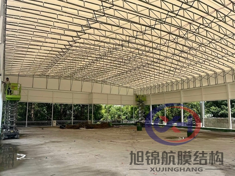 篮球场电动遮阳雨棚