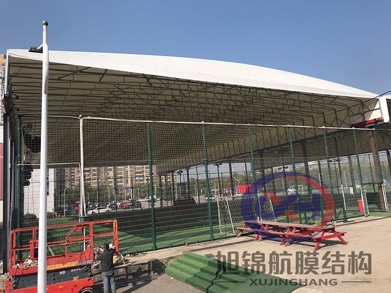 篮球场电动遮阳雨棚