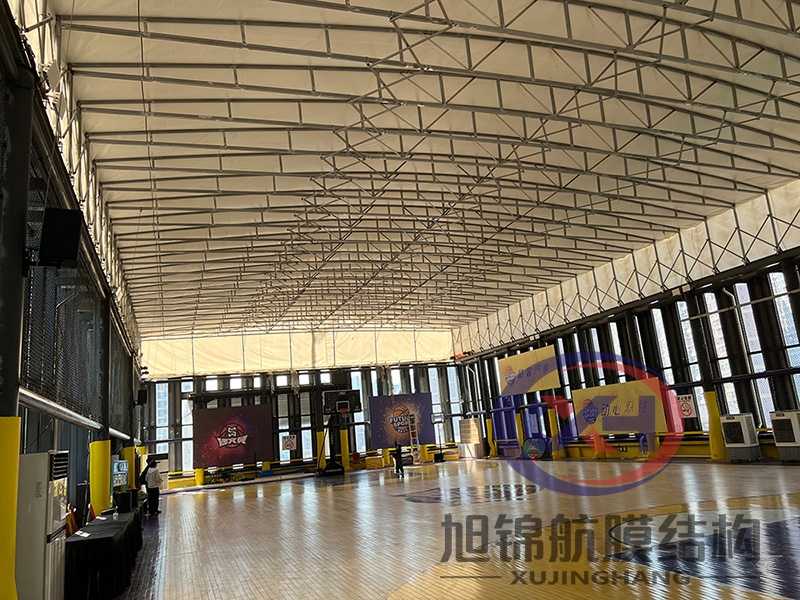 篮球场电动遮阳雨棚
